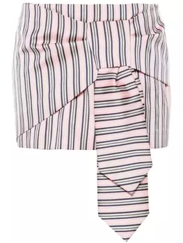 Dsquared2 юбка мини в полоску, розовый