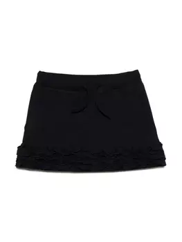 Dsquared2 юбка с оборками и логотипом, черный