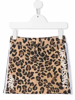 Dsquared2 юбка The Impossible Jump с леопардовым принтом, коричневый