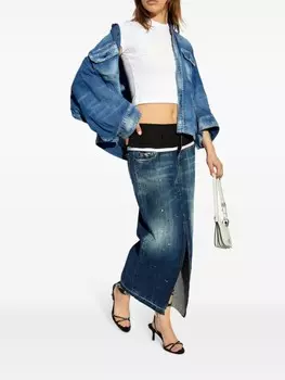 Dsquared2 укороченная джинсовая рубашка Dean, синий