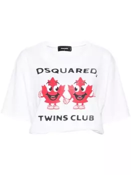 Dsquared2 укороченная футболка с логотипом, белый