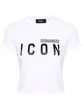 Dsquared2 укороченная футболка с логотипом, белый