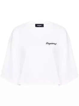 Dsquared2 укороченная футболка с логотипом, белый