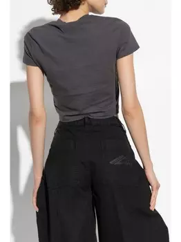 Dsquared2 укороченная футболка с логотипом DSQUARED2 Icon, серый