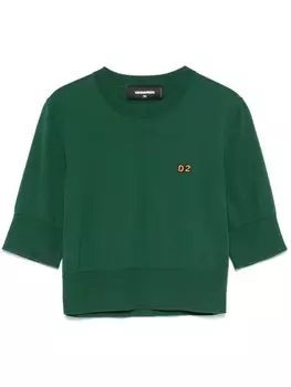 DSQUARED2 укороченная футболка, зеленый