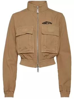 DSQUARED2 укороченная куртка Icon, нейтральный цвет