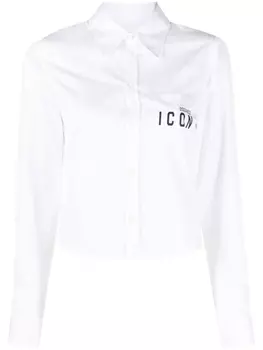 Dsquared2 укороченная рубашка с принтом Icon, белый