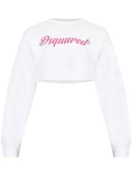 Dsquared2 укороченная толстовка с логотипом, белый