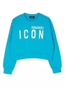 Dsquared2 укороченная толстовка с логотипом, синий