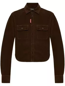 Dsquared2 укороченная вельветовая рубашка Dean, коричневый