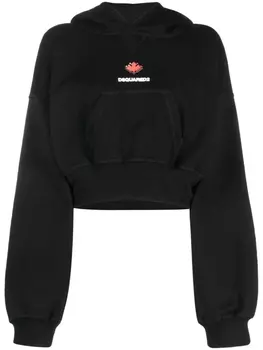 Dsquared2 укороченное худи, черный