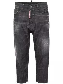 Dsquared2 укороченные джинсы с заниженной талией, черный