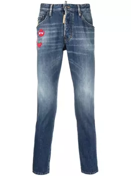 Dsquared2 укороченные джинсы, синий
