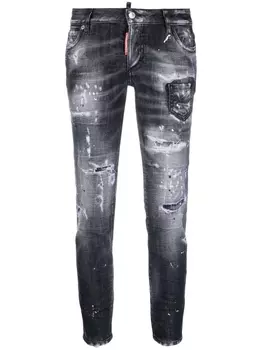 Dsquared2 укороченные джинсы скинни Jennifer, серый