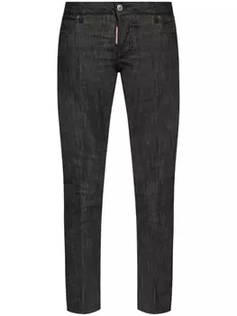 Dsquared2 укороченные джинсы скинни с заниженной талией, черный