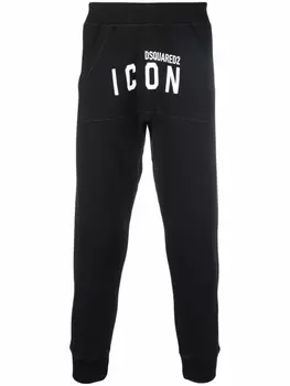 Dsquared2 укороченные спортивные брюки с принтом Icon, черный