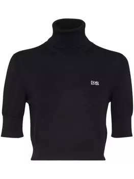 DSQUARED2 укороченный топ D2 с высоким воротником, черный