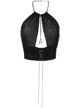 Dsquared2 укороченный топ Night Out со стразами, черный