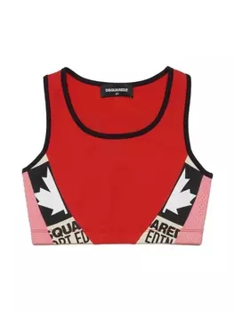 Dsquared2 укороченный топ с логотипом, красный