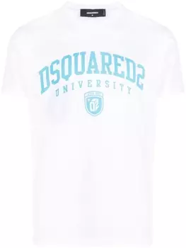 Dsquared2 University print short-sleeve T-shirt, белый