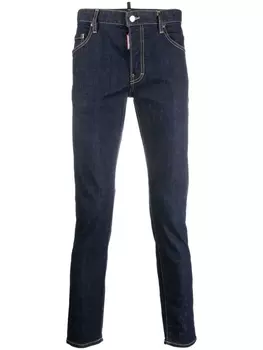 Dsquared2 узкие джинсы с логотипом, синий