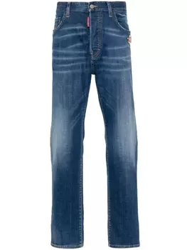Dsquared2 узкие джинсы с логотипом, синий