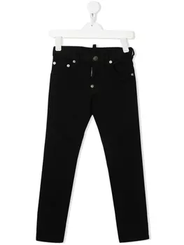 Dsquared2 узкие джинсы с нашивкой-логотипом, черный