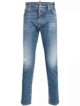 Dsquared2 узкие джинсы средней посадки, синий