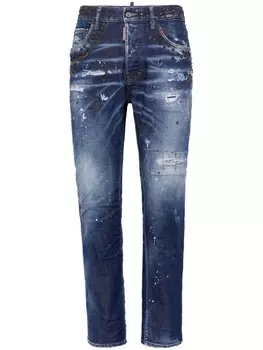 Dsquared2 узкие джинсы средней посадки, синий