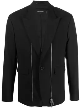Dsquared2 вечерний пиджак с декоративной молнией, черный