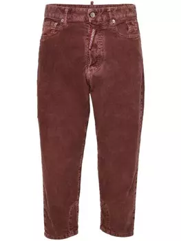 DSQUARED2 вельветовые укороченные джинсы, красный