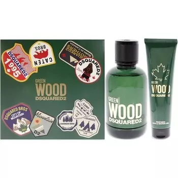 Dsquared2 Wood Pour Homme Green Eau De Toilette 100ml + Bath & Shower Gel 150ml gift set