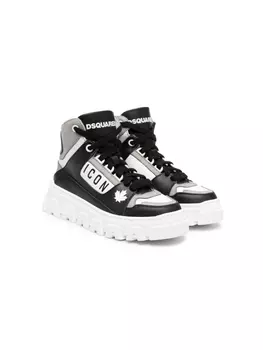 Dsquared2 высокие кроссовки на платформе, черный