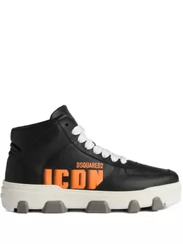 Dsquared2 высокие кроссовки с логотипом, черный