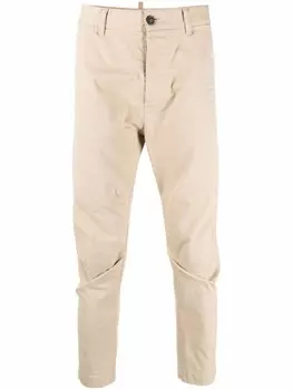 Dsquared2 зауженные брюки чинос, нейтральный цвет