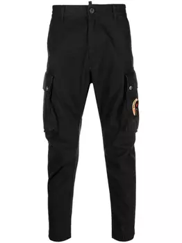 DSQUARED2 зауженные брюки карго, черный