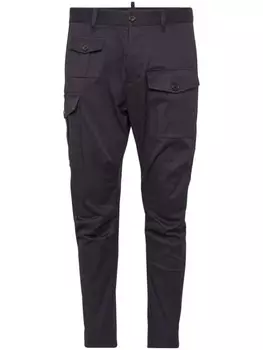 DSQUARED2 зауженные брюки карго, синий