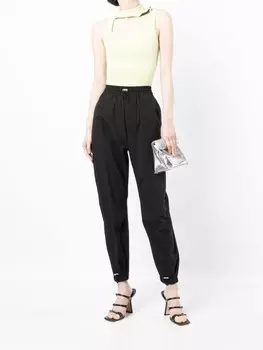 DSQUARED2 зауженные брюки с завышенной талией, черный
