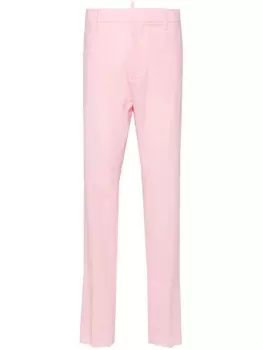 Dsquared2 зауженные брюки строгого кроя, розовый