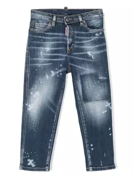 Dsquared2 зауженные джинсы Manat средней посадки, синий