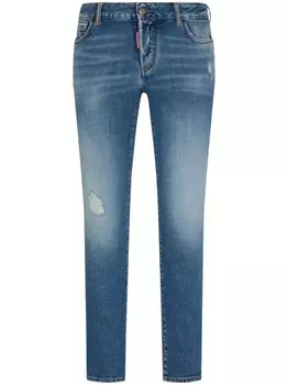 Dsquared2 зауженные джинсы с нашивкой-логотипом, синий