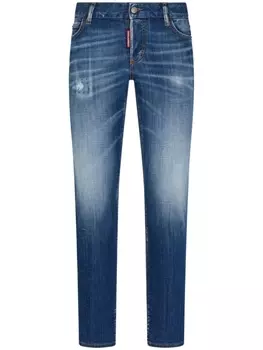 Dsquared2 зауженные джинсы с нашивкой-логотипом, синий