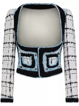 Dsquared2 жакет из ткани букле, белый