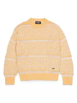 Dsquared2 жаккардовый джемпер, желтый