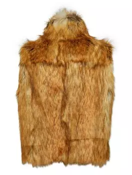 Dsquared2 жилет из искусственного меха с высоким воротником, нейтральный цвет