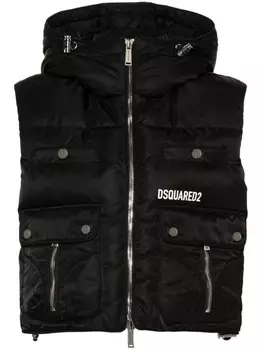 Dsquared2 жилет с логотипом DSQUARED2, черный