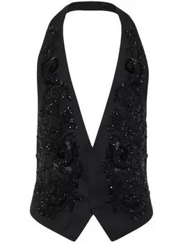 DSQUARED2 жилет с пайетками, черный