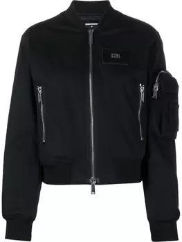 Dsquared2 zipped bomber jacket, черный