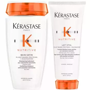 Дуэт шампуня и кондиционера krastase nutritive питательно и увлажняюще для тонких и среднесухих волос Kerastase