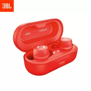 Дубль Bluetooth-гарнитура JBL Under Armour Streak спортивная водонепроницаемая, красный